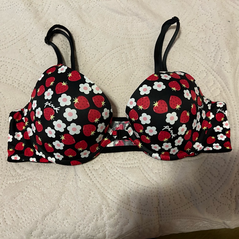 PINK front clasp bra